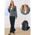thumbnail image 2 of DARING DIVA Women's Notched Lapel One Button Work Office Suit Jackets L Dark Gray, 2 of 5