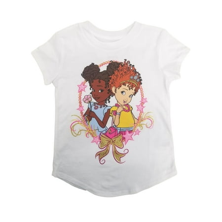 Fancy Nancy Girls White Glitter Bree James Short Sleeve T-Shirt Tee Shirt 5