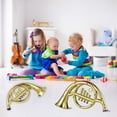 thumbnail image 3 of Kids' Musical Plaything: Gold ABS Simulation French Horn with Four-Note Function, Child-Friendly Environmental Material, Includes 1 Toy Instrument in 25x38.5x10.5cm Package (Optional Silver Color, 3 of 6