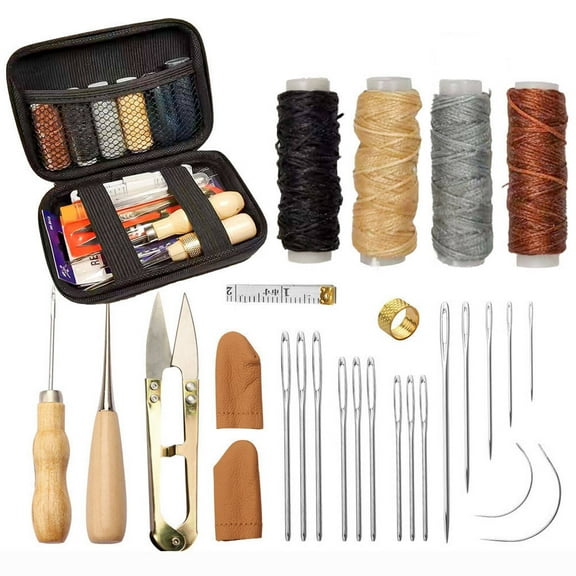 GASTROPOD Leather Sewing Kit,Complete Kit Leather Tools,Essential Tools Leather Tooling Kit,Multicolor