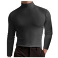 thumbnail image 3 of Garbnen Gray Men's Turtleneck Shirts Mock Neck Long Sleeve Base Layer Men Cold Weather Fitted Winter Warm Undershirts Men, 3 of 8