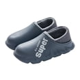 thumbnail image 1 of Winter Slides Waterproof Warm Non-skid Unisex Closed Back Slippers House Sandals, 1 of 10