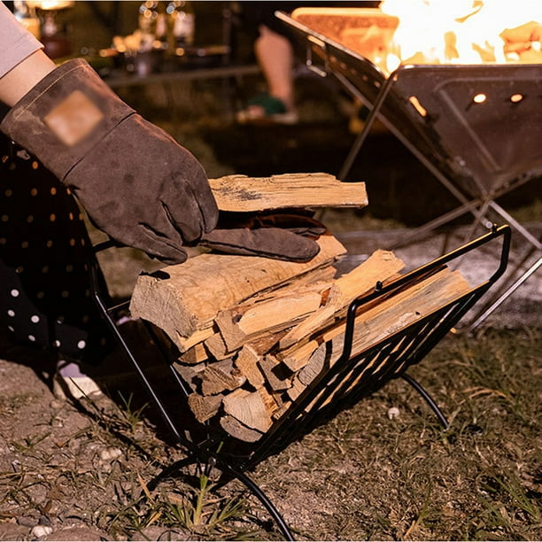 Firewood rack with tabletop hotsell