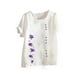 thumbnail image 1 of Camisetas de Manga Corta para Mujeres, Camiseta de Manga Corta Impresa Casual Hecha de 95% Poliéster 5% Spandex para Todas las Estaciones, Camisetas de Manga Corta para Mujeres, 1 of 3