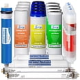 thumbnail image 1 of iSpring F21KU75 Reemplazo de Filtro de Agua de Ósmosis Inversa de 2 Años Para Sistemas UV Alcalinos RO de 7 Etapas 75 GPD, Compatible con RCC7AK-UV, 1 of 5