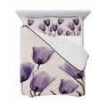 thumbnail image 7 of Purple Tulip Flower Full Size Down Alternative Comforter, Lightweight Comforter Quilt Bedding Set with Pillow Shams Aesthetics Farmhouse Floral Plant All Seasons Bed Comforter Duvet Insert 78"x90", 7 of 7