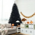 thumbnail image 4 of Patiojoy 7.5Ft Artificial Christmas Tree Hinged Spruce Full Tree with Metal Stand Black, 4 of 10