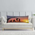 thumbnail image 6 of Soft Body Pillow Cover Boys Playing Basketball at Sunset Sky Long Pillow Case with Zipper Decorative Bedding Pillowcase Farmhouse Cushion Pillow Covers for Couch,Bedroom,Home Gift 20"x54", 6 of 6