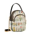 thumbnail image 7 of FORMRS Crossbody Bag for Women Quilted Travel Shoulder Cell Phone Purse with Chain Strap Handbag, Beige Wildflowers, 7 of 7