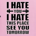 thumbnail image 5 of Wild Bobby I Hate You I Hate This Place See You Tomorrow Gym/Workout Men Graphic Tee, Light Pink, 5X-Large, 5 of 5