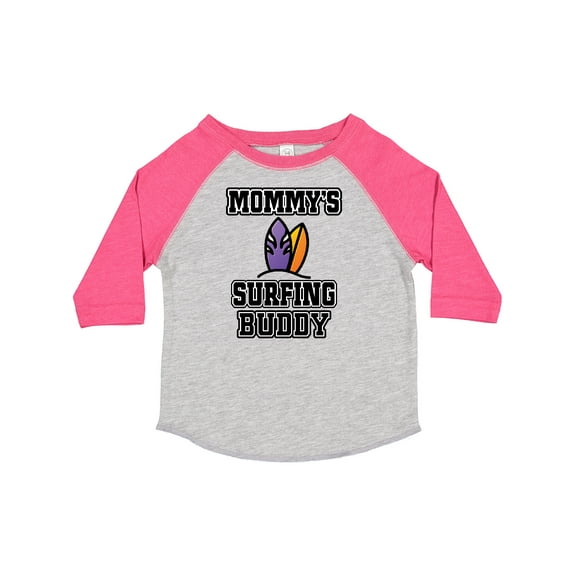 Inktastic Mommy Surfing Buddy Surfboard Boys or Girls Toddler T-Shirt