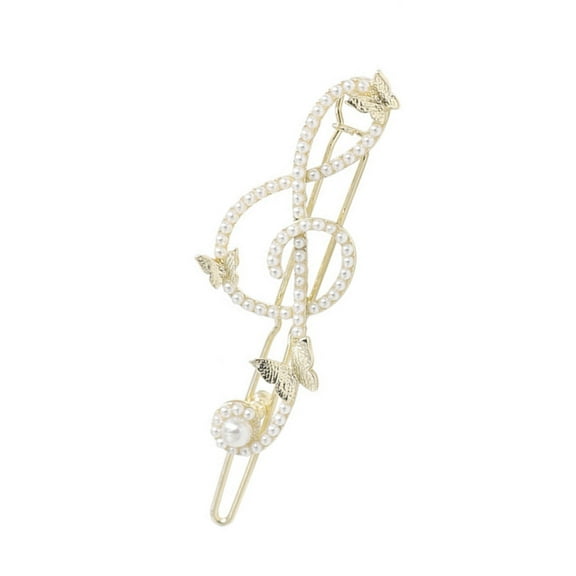 Music Note Shape Hair Clip Sweet Side Clip Hairpin Women Hair Styling Tool for Side Hair 2000s Korean Styles Headdress