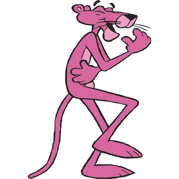 Pink Panther Cartoon Show Laughing Customized Wall Decal - Custom Vinyl Wall Art - Personalized Name - Baby Girls Boys Kids Bedroom Wall Decal Room Decor Wall Stickers Decoration Size (40x20 inch)