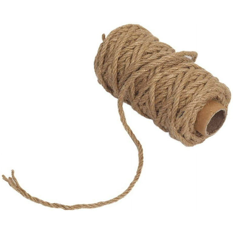 Strong Natural Jute Twine, 4mm Thick 66 Feet Long Jute String Rope