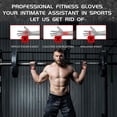 thumbnail image 4 of Guantes acolchados de cuero para entrenamiento de gimnasio con medio dedo y muñequera, heilwiy Extra, 4 of 5
