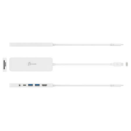 j5create - USB-C Multi-Port Hub with Power Delivery - White