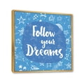 thumbnail image 3 of Designart 'Follow Your Dreams On Blue II' Modern Framed Canvas Wall Art Print, 3 of 5