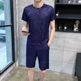 thumbnail image 5 of Conjunto de chándal para hombre, camiseta con el alfabeto moderno, ropa de alta calidad para hombre, trajes deportivos elásticos elegantes, top holgado de corte entallado, conjuntos de pantalones cort, 5 of 5