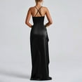 thumbnail image 6 of Sexy Backless Summer Dress Women 2025 Satin Party Long dress Elegant Evening Birthday Maxi Dress Black L, 6 of 6