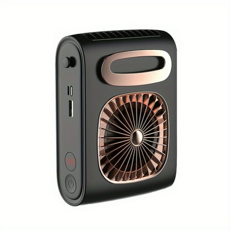 

JZJDEWLO Portable Neck Fan USB Rechargeable Hands-Free Waist-Hanging Fan Personal Cooling Device 3 Speeds Compact Tower Design For Outdoor Travel And Office Use