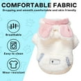 thumbnail image 4 of TELOLY Kitten Clothes,Polyester Girl Dog Clothes for Cats and Dogs Between 11.02 and 14.33 Lbs,Winter Hooded Thickened Warm Bear Dog Apparel & Accessories,White,Xl, 4 of 7