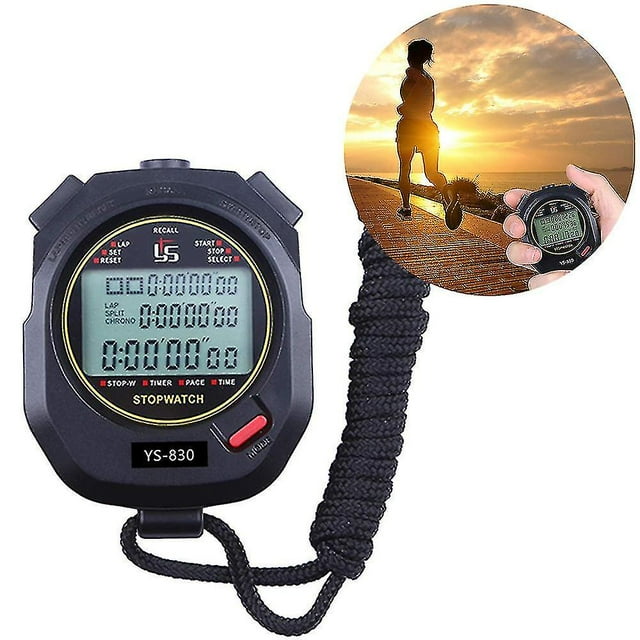 Stopwatch R 3 Raw 10/30/100 Lap Split Memory With Digital Lar Screen For Stopwatches Sports Game R Count Up Down Re