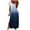 Blue, variant on Viikei Plus Size Short Sleeve Dress for Women O-Neck Print Daily Vintage Bohemian Maxi Dress