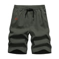 thumbnail image 4 of Men's Flex Cargo Shorts Elastic Waistband Drawstring Shorts Pants Loose Fit Hiking Outdoor Lightweight Work Big and Tall Camo Cargo Shorts with Multi Pockets Quick Dry Beach Shorts,Gray L, 4 of 4