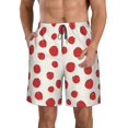 thumbnail image 1 of Fotbe Abstract Red Polka Dot Trajes de Baño Estampados para Hombre, Shorts de Verano de Secado Rápido, Ropa de Playa, Bañadores-Large, 1 of 6