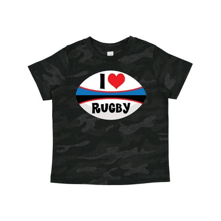 

Inktastic I Love Rugby Sports Ball Gift Toddler Boy or Toddler Girl T-Shirt
