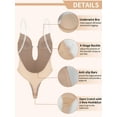 thumbnail image 3 of VASLANDA Shapewear for Women Plus Size Backless Built-in Bra Body Shaper Seamless Faja with Open Crotch,Beige-XXL, 3 of 6