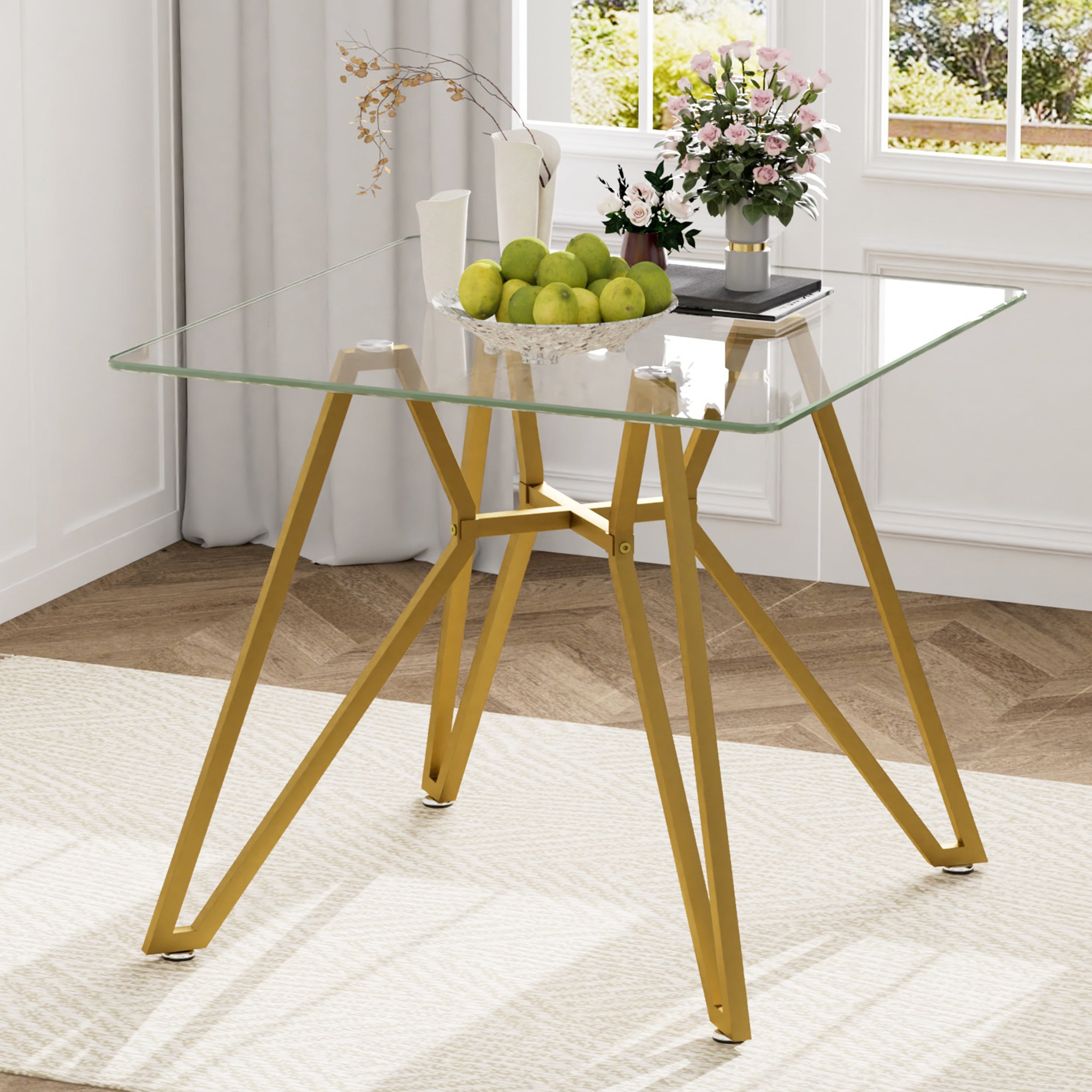 HOMCOM, Foldable Dining Table, Round Drop Leaf, Oak Color