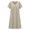 Beige, variant on HBBIKVI Zip-Front House Dress for Women Comfort Short Sleeve Tunic Shift Dress with Ruched Detailing for Easy Relaxed Loungewear Style