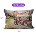 thumbnail image 4 of Be My Valentine's Boston Terrier Truck Full of Love Flower Balloon Pillow Cushion Double Sided Gentleman Dog Lover Gifts Throw Pillow - 02029, 4 of 4