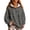 23#Dark Gray, variant on Leopard Print Hoodie for Women Quarter Zip Long Sleeve Drop Shoulder Loose Fit Hooded Sweatshirt Trendy Fall Casual Pullover Top Brown S