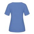 thumbnail image 5 of Women's Relaxed Fit Short Sleeve Tee Soft Casual Shirt with Breathable Fit and Easy Styling Blue L, 5 of 5