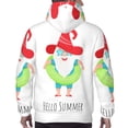 thumbnail image 7 of Pofeuu Hello Summer Gnome 2 Print Mens Casual Hooded Collar Drawstring Hoodies Pullover Sweatshirts Casual Long Sleeve Shirts-Medium, 7 of 7