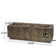 thumbnail image 3 of Reign Metal Outdoor 50,000 BTU Rectangular Fire Pit (No Tank Holder), Brown Wood Pattern, 3 of 7