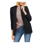 CHARTER CLUB Womens Black 3/4 Sleeve Sweater Petites Size: PXL