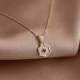 thumbnail image 4 of Hexagon Pendant 14K Gold Ruby - Natural Ruby Gemstone Necklace for Women, 4 of 5