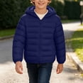 thumbnail image 2 of KyCheLot Boys Girls Zip up Jacket Solid Color Long Sleeve Hooded Outerwear Kids Winter Warm Windproof Coats, 2 of 8