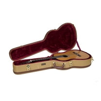 Crossrock Hard-Shell Wooden Case-Fits 4/4 Classical Nylon String Acoustic Guitars-Stainless Steel Latches, Sponge Lining, Metal Feet, Storage Space-Vinyl Tweed