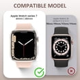 thumbnail image 2 of 3 fundas de 45 mm para Apple Watch Series 7, funda protectora de pantalla de cuerpo completo, funda protectora de PC rígida de vidrio templado a prueba de golpes para mujeres y hombres, 2 of 5