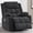Black, variant on Sfxingyou Power Swivel Rocker Recliner Chair, Rocking, Adult, Fabric, Solid Print, Home Theater, Heated and USB/Type-C, Dark Grey