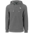 thumbnail image 2 of Men's Cutter & Buck  Gray Los Angeles Dodgers Roam Eco Half-Zip Recycled Pullover Hoodie, 2 of 3