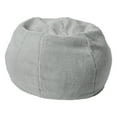thumbnail image 2 of Emma + Oliver Small Gray Faux Sherpa Refillable Bean Bag Chair for Kids and Teens, 2 of 9