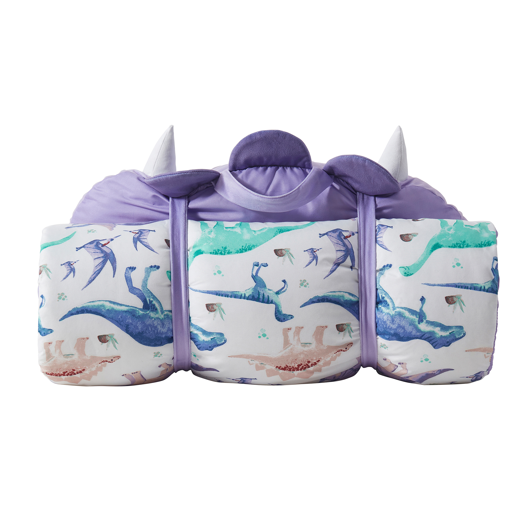 Your Zone Purple Dinosaur Glow in the Dark Kids Nap Mat, 24" x 70"
