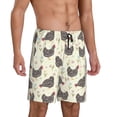 thumbnail image 2 of Rocae Chickens And Flowers for Men's Soft Sleep Pajama Shorts, Waistband and Pockets-4X-Large, 2 of 6