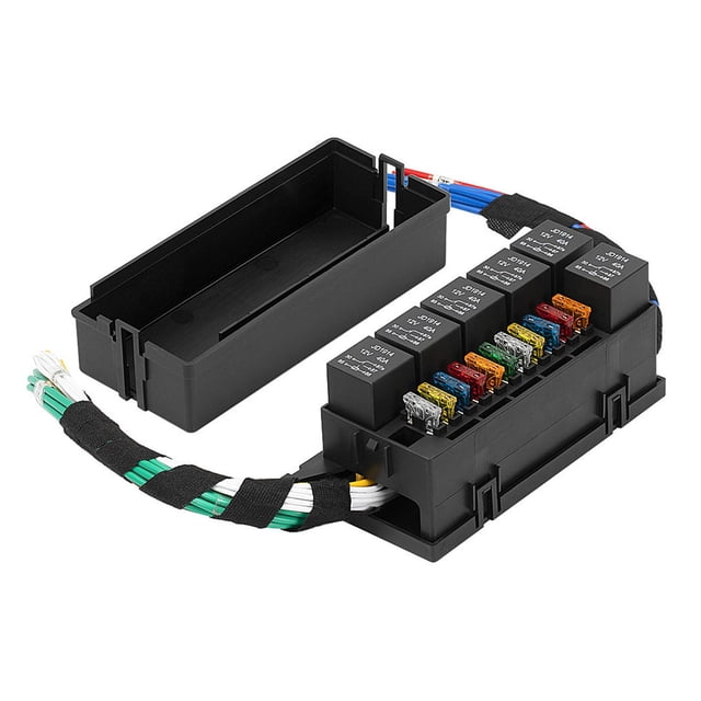 jinwen 12V Fuse and Relay Box 6 Slot Relay Panel 11 Slots Atc/ Fuse Fuse Boxes B