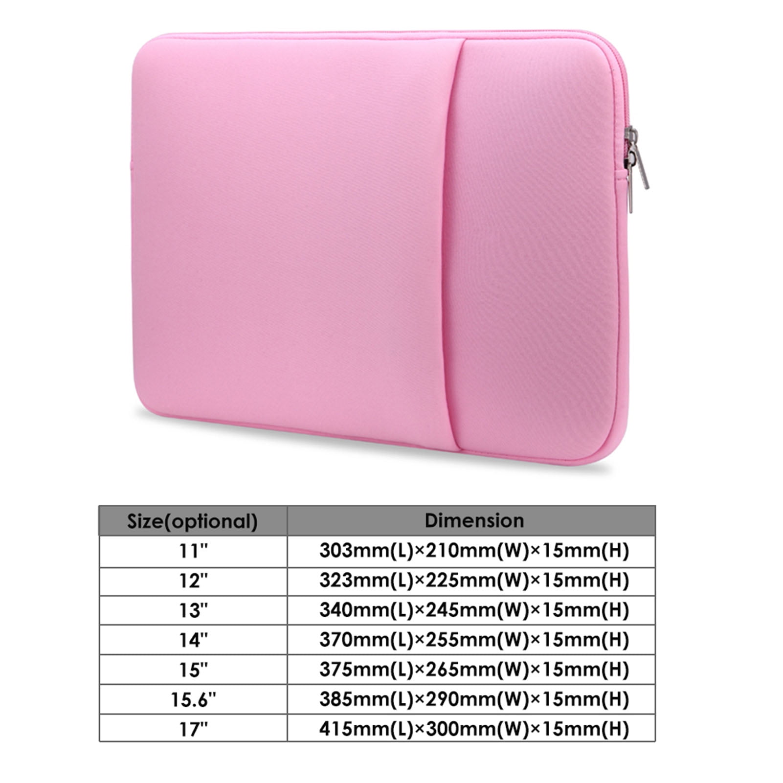 Case B2015 Laptop Sleeve Soft Zipper Pouch 17'' Laptop Bag Replacement For  Air Pro Ultrabook Laptop Pink